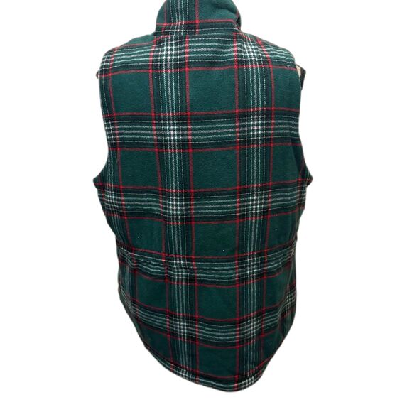 NWT Maurices Christmas Plaid Sherpa Lined Utility Vest Green Winter Size XXL - Picture 2 of 4